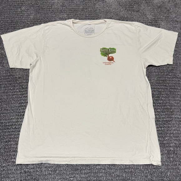 Cloud Organic Other - Cloud Organic Unisex T Shirt XL‎ Cream Irish Eyes Garden Seeds Vegetable